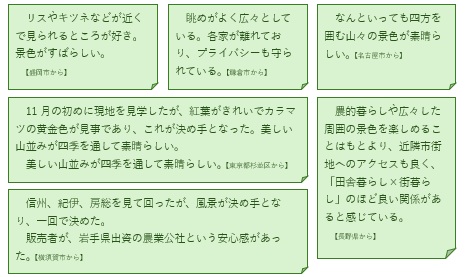 移住者の声